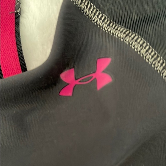 Under Armour Women's Black and Pink Sports Bra - Picture 2 of 5